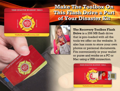 Flash Drive. Make the Toolbox on the Flash Drive Part of you Disaster Kit