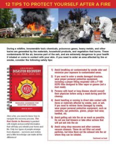 12 Tips to Protect Youself after a Fire (PDF Cover)