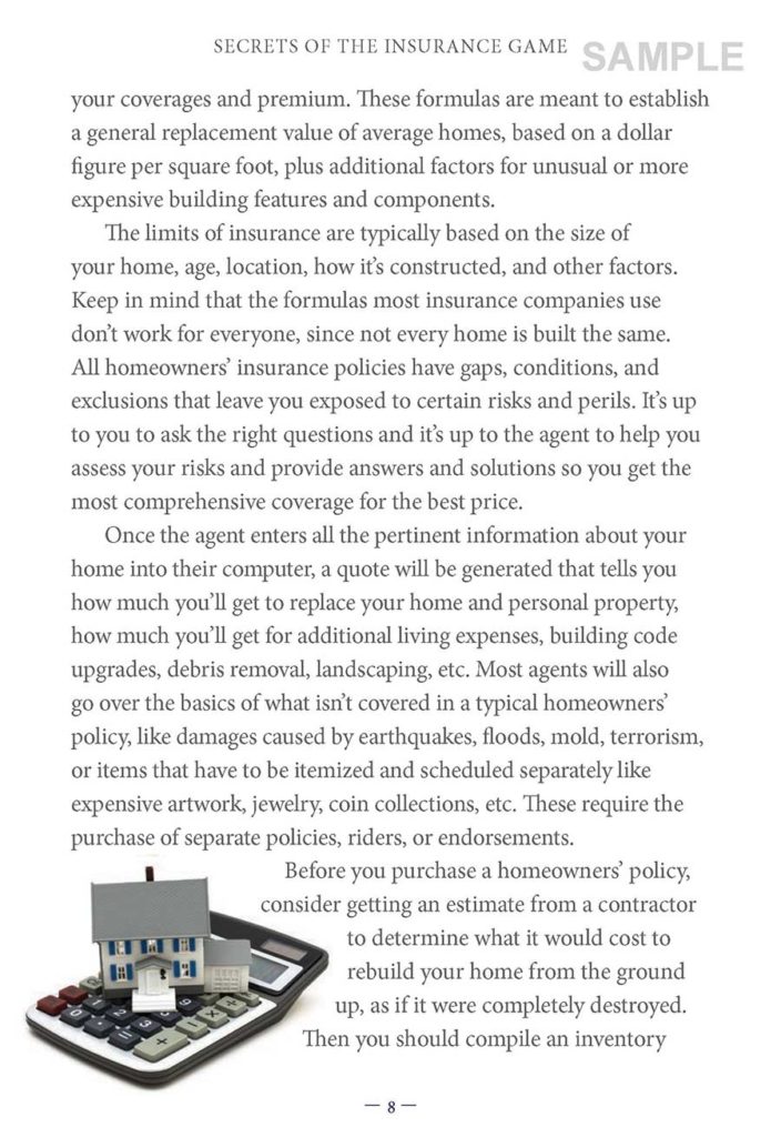 Secrets of the Insurance Game: Sample: Page 8