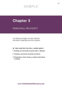 The Red Guide to Recovery (Disaster Recovery): National Book Sample: Chapter 5. Personal Property