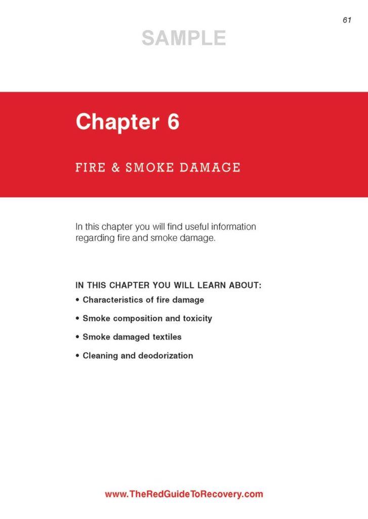The Red Guide to Recovery (Disaster Recovery): National Book Sample: Chapter 6: Fire and Smoke Damage